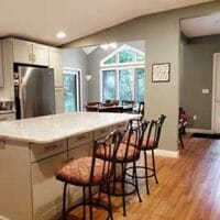 Kitchen remodel part of whole house renovation.