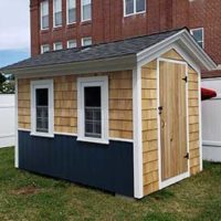Two-toned shed in Marlborough, MA