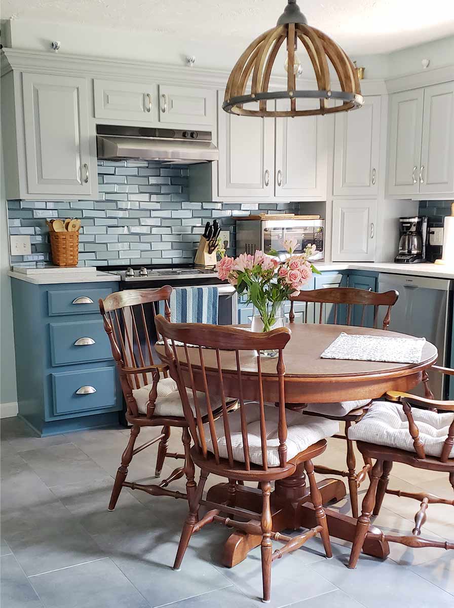 Kitchen remodel with painted cabinets in Northborough, MA