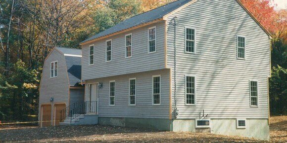 Construction Services for New Home with Large Garage in Northborough, Massachusetts.